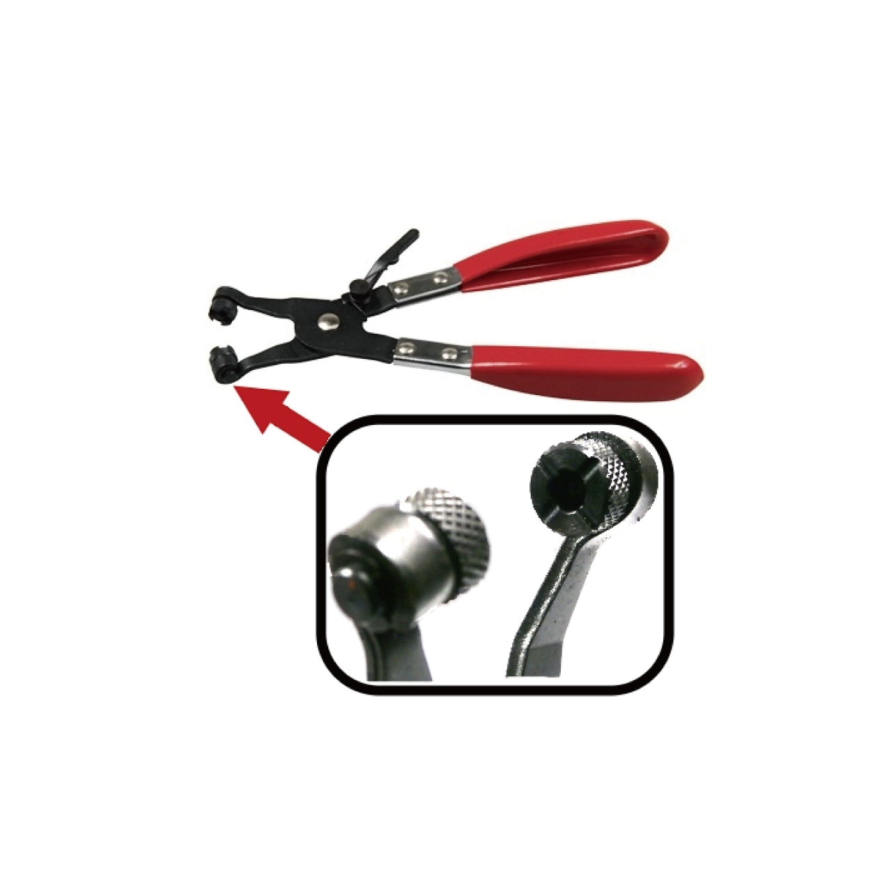  PINCHERS FOR CLIPS WITH ROTATIONAL SCORED JAWS